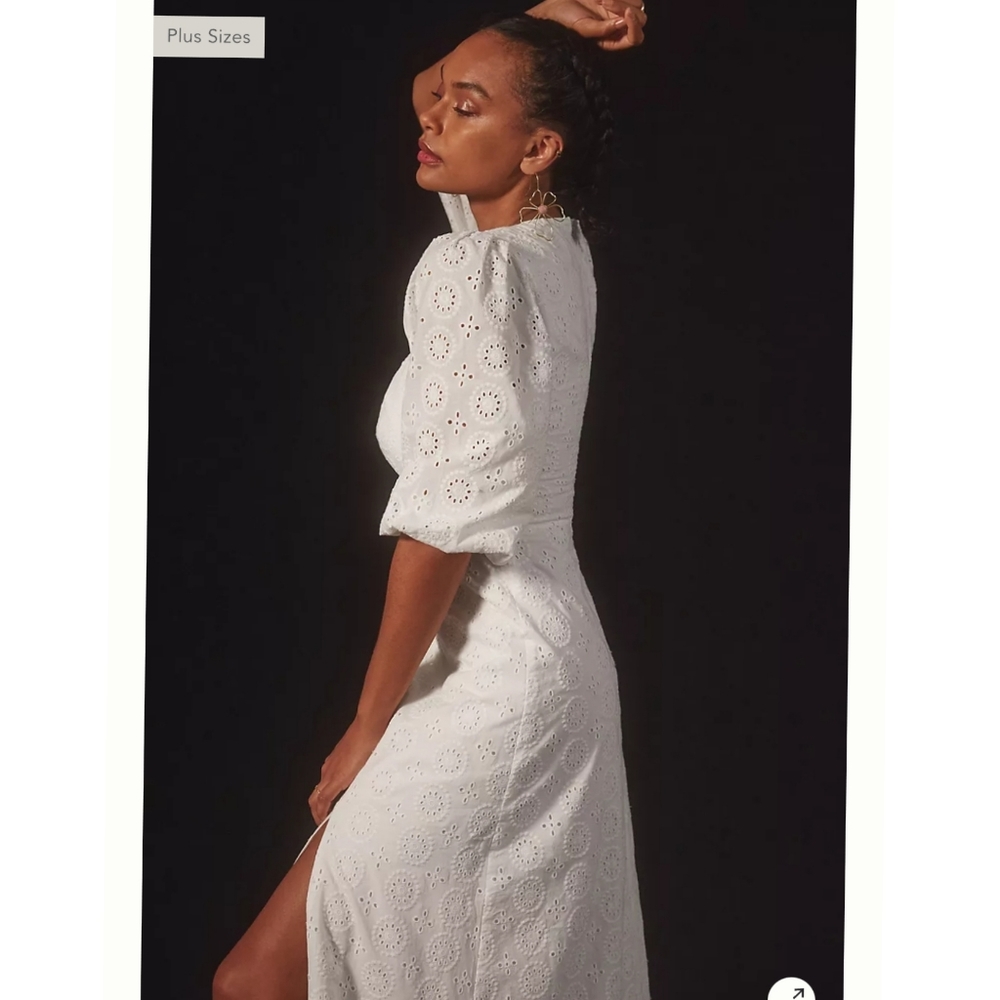 Anthropologie ×Hutch Eyelet Cutout Maxi Dress size 0 - Picture 5 of 10